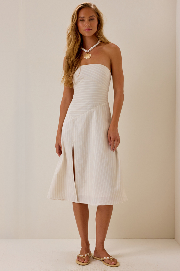 Marlee Striped Midi Dress - Altar'd State