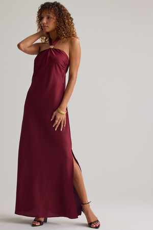 Lena Satin Maxi Dress - Altar'd State - 