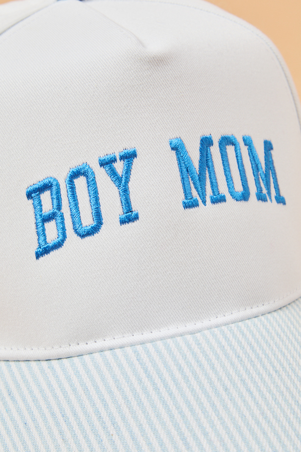 Boy Mom Embroidered Stripe Hat Detail 2 - Altar'd State