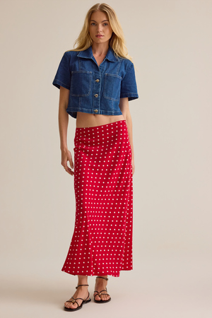 Eleanor Denim Button Up Top - Altar'd State