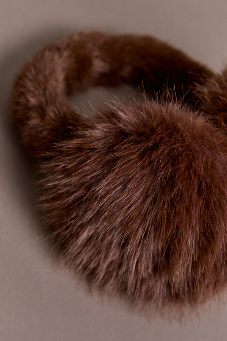 Chestnut Fur Ear Muffs - Altar'd State