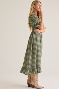 Haven Gingham Midi Mama Dress Detail 3 - Altar'd State