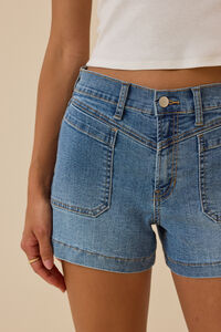 Sable Denim Shorts Detail 2 - Altar'd State