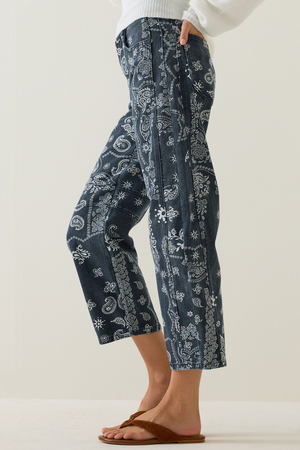 Kerstin High Rise Bandana Barrel Pants - Altar'd State