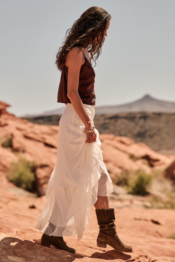 Carlin Ruffle Maxi Skirt Detail 3 - Altar'd State