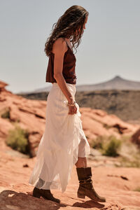Carlin Ruffle Maxi Skirt Detail 3 - Altar'd State
