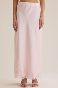 Lilou Lace Satin Midi Skirt Detail 4 - Altar'd State