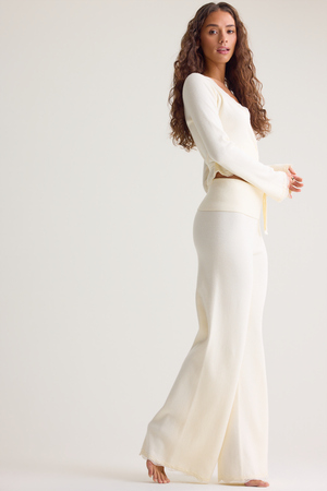 Alice Lace Trim Knit Pants - Altar'd State - 