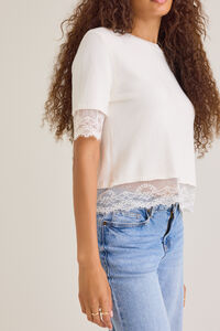 Sol Lace Trim Sweater Detail 5 - Altar'd State