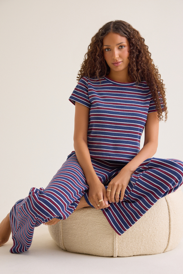 Channing Striped Brushed Rib Lounge Pant - Altar'd State