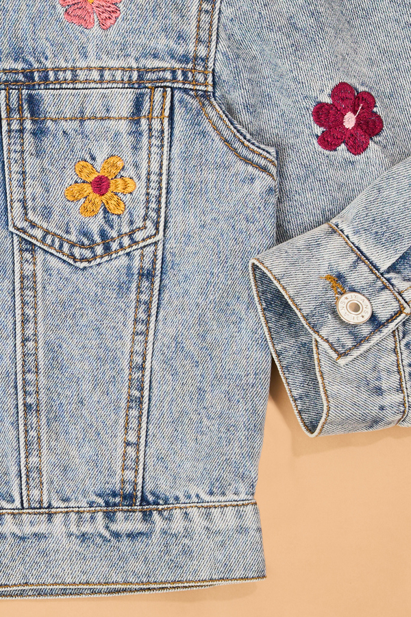 Autumn Floral Jean Jacket Detail 3 - Altar'd State