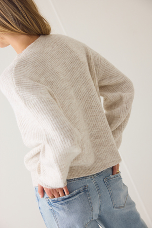 Calla Ribbed Pearl-Button Oversized Cardigan - Altar'd State