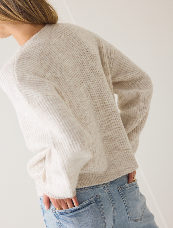 Calla Ribbed Pearl-Button Oversized Cardigan Detail 7 - Altar'd State