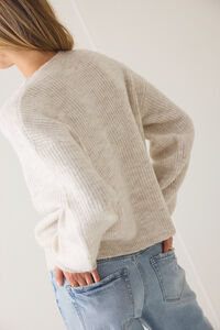 Calla Ribbed Pearl-Button Oversized Cardigan Detail 7 - Altar'd State