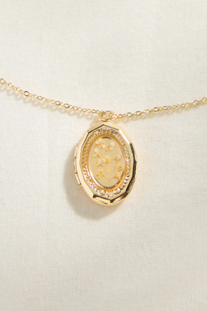 Dried Flower Locket Necklace - Altar'd State - 