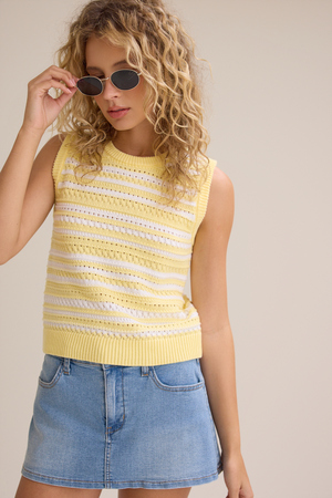 Terri Pointelle Stripe Tank - Altar'd State - 