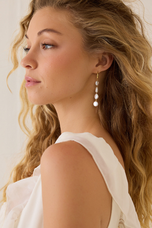 Pearl Coin Dangle Earrings - Altar'd State - 
