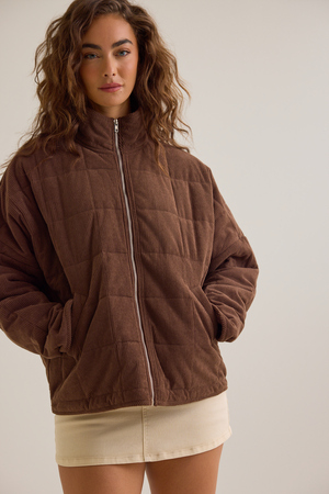 Cece Corduroy Quilted Jacket - Altar'd State