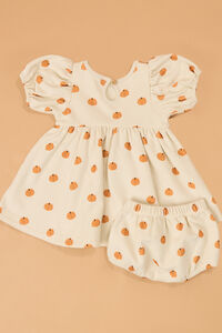 Sweet Squash Puff Sleeve Baby Dress Detail 4 - Altar'd State