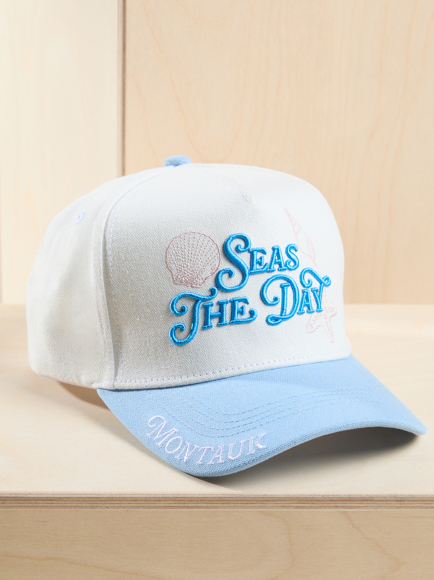 Seas The Day Trucker Hat in Light Blue I AS Revival
