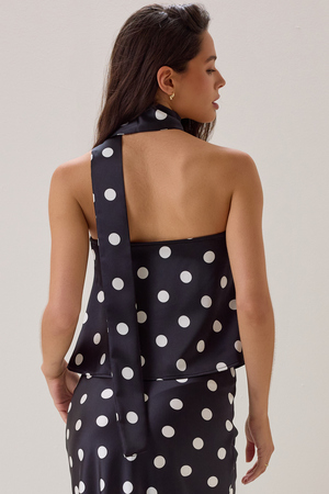 Nancie Polka Dot Scarf Top - Altar'd State - 