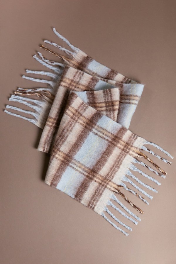 Wren Plaid Wrap Scarf Detail 3 - Altar'd State