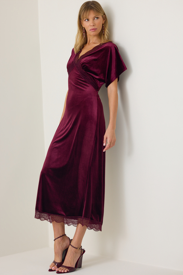 Mckenna Velvet Maxi Dress Detail 4 - Altar'd State
