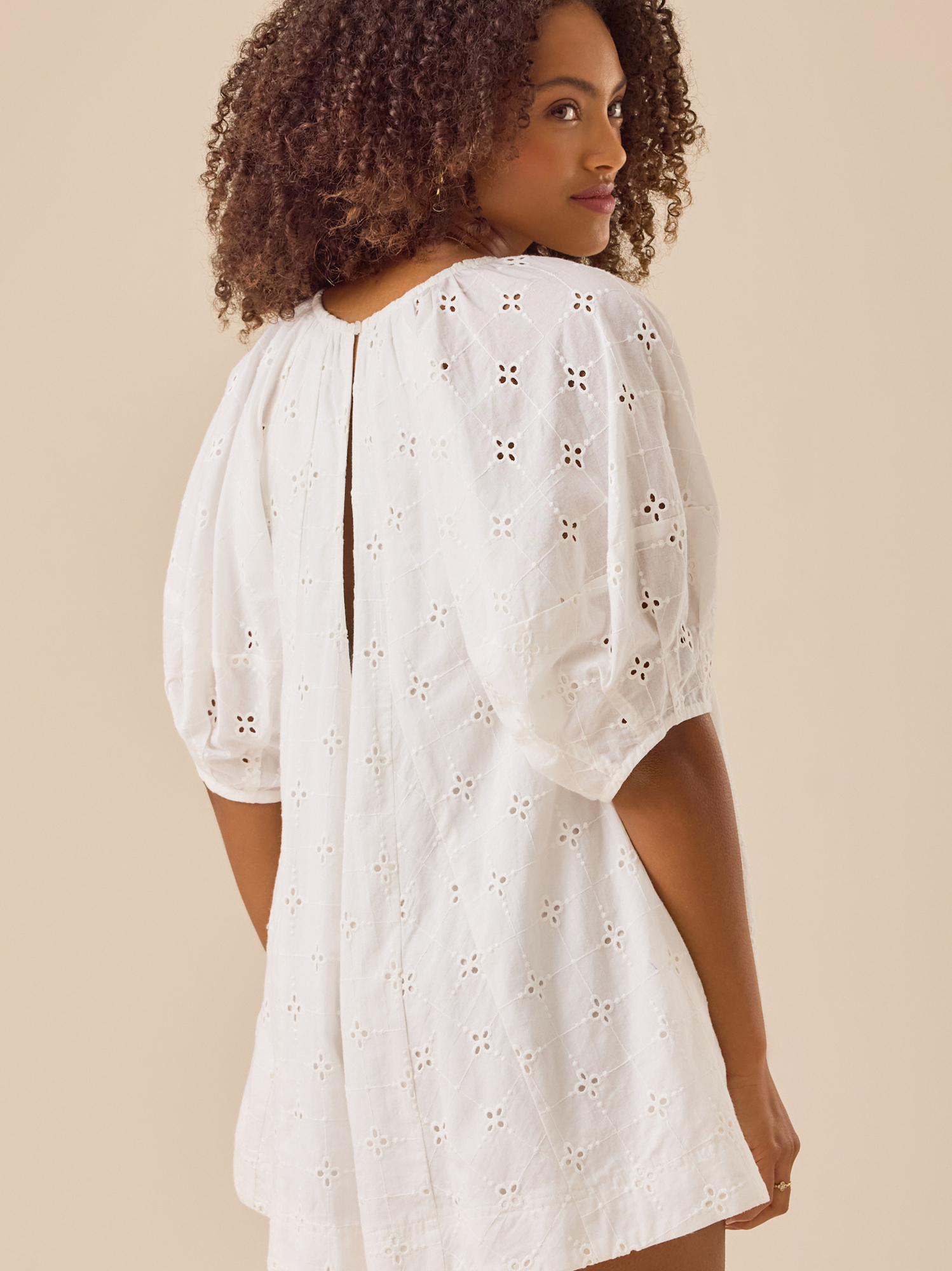 White Eyelet Muse Romper