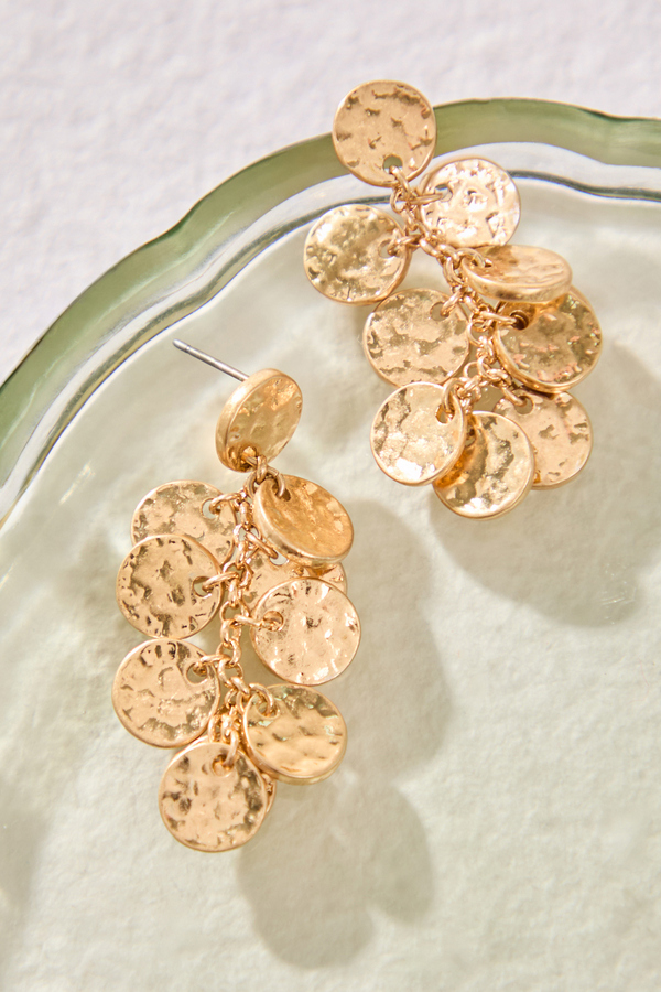 Hammered Coin Dangle Earring - Altar'd State