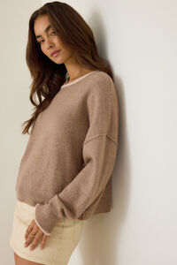 Nikki Contrast Trim Sweater Detail 4 - Altar'd State