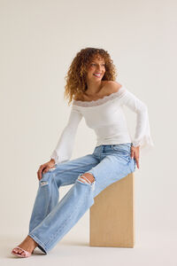 Reagan Lace Long Sleeve Top Detail 3 - Altar'd State
