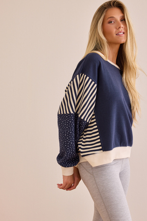 Contrast Patchwork Long Sleeve - Altar'd State - 