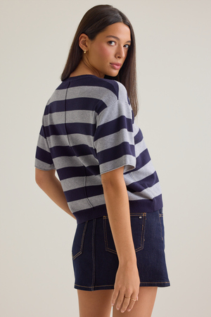Mani Stripe Crewneck Sweater - Altar'd State - 