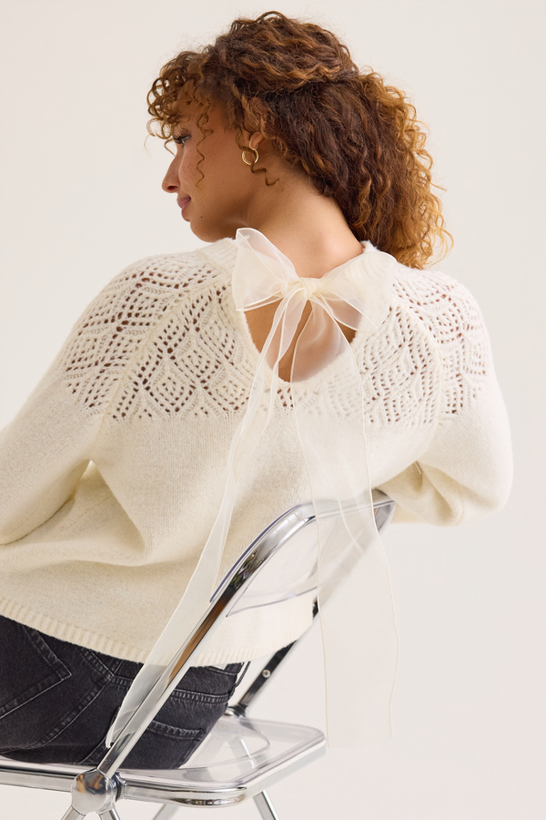 Katalina Bow Back Sweater Detail 5 - Altar'd State