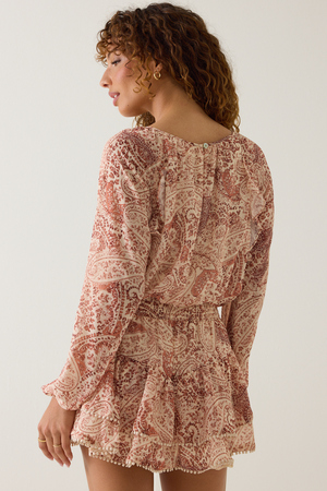 Seraphina Chiffon Drop Waist Romper - Altar'd State