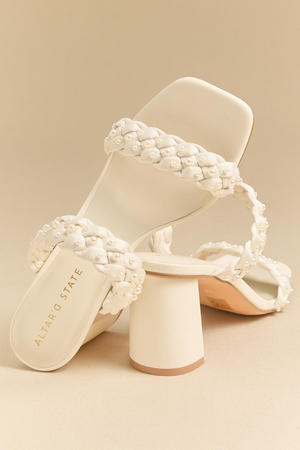 Carla Braided Pearl Heels - Altar'd State