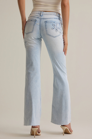 Bea Flower Patchwork Jeans - Altar'd State - 