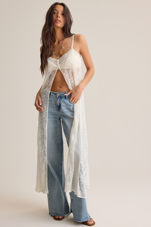 Estee Lace Button Up Kimono - Altar'd State - 