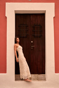 Millie Crochet Maxi Dress Detail 2 - Altar'd State