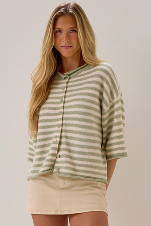 Cassidy Striped Cardigan - Altar'd State - 