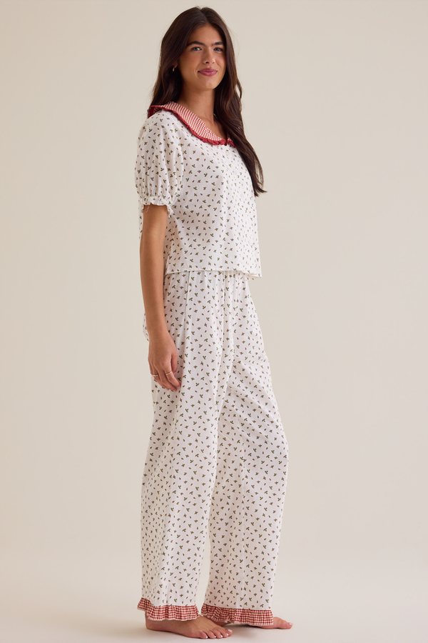 Darleen Holly Gingham Mama Pj Set Detail 4 - Altar'd State