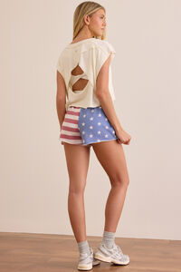 USA Flag Lounge Shorts Detail 5 - Altar'd State