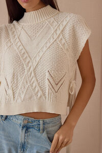 Jess Short Sleeve Sweater Detail 2 - Altar'd State