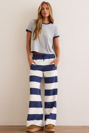 Supersoft Rugby Striped Wide Leg Pant - Altar'd State