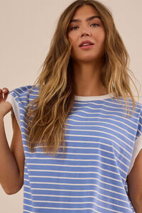 In Motion Stripe Circle Back Tee Detail 4 - Altar'd State