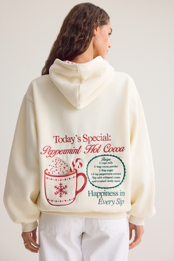 Peppermint Hot Cocoa Hoodie Detail 3 - Altar'd State