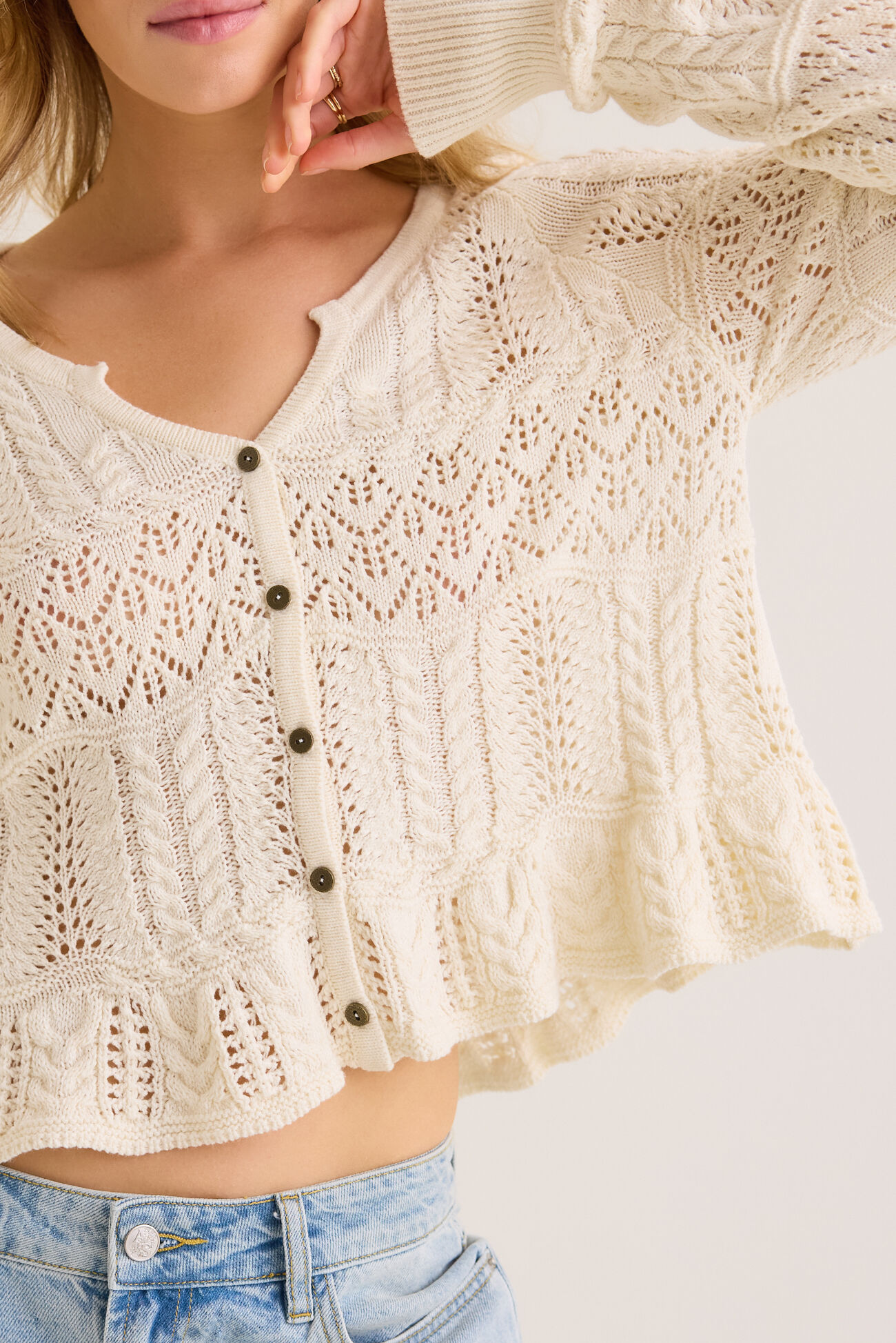 Lilliana Pointelle Cardigan
