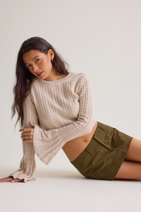 Linda Flare Sleeve Sweater Detail 2 - Altar'd State
