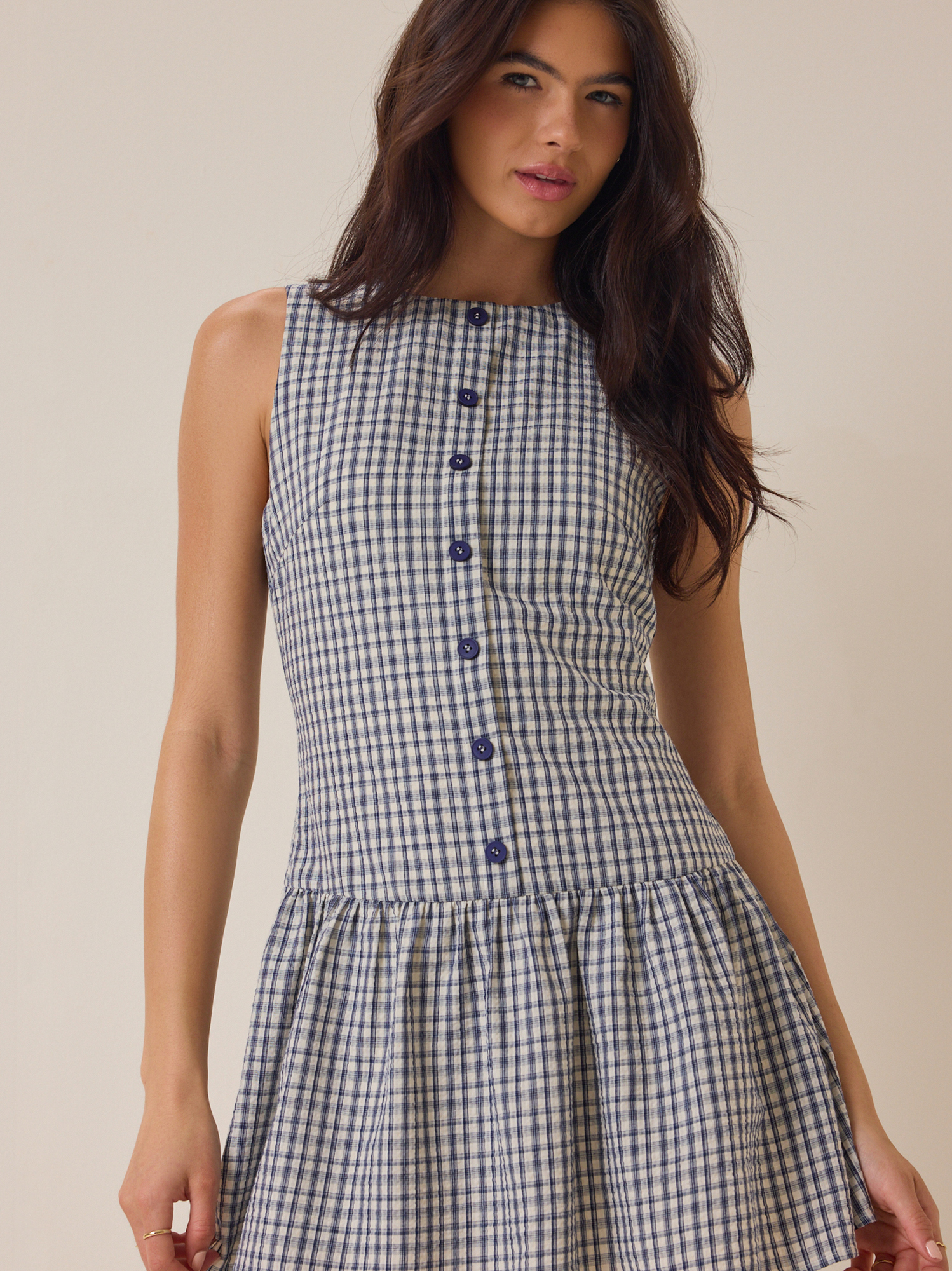 ana mini dress Altar'd State | Ana Mini Dress | NAVY-WHITE