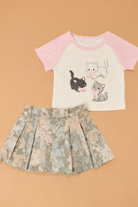 Chloe Cat Tee and Camo Skort Set - Altar'd State